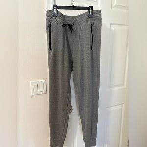 90 degree by reflex mens pull on elastic waist gray jogger sweatpants size med